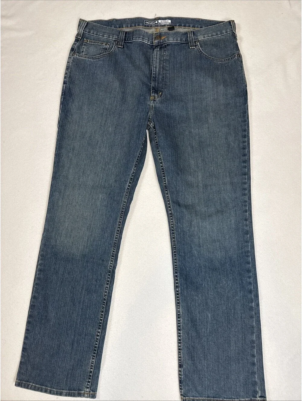 Carhartt Jeans Mens 40x32 Blue Denim Rugged Flex Relaxed Fit 5-Pocket BD2804-M